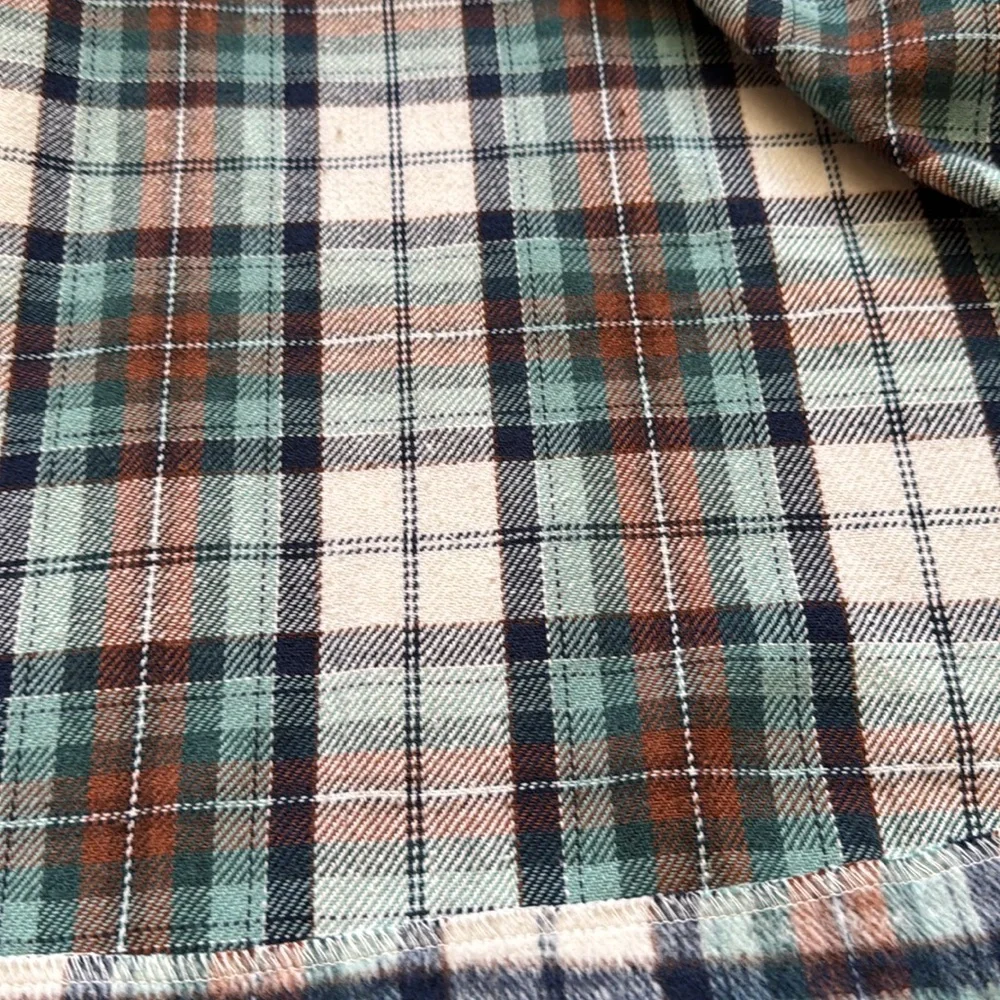 Size 7 to 8 Janie and Jack Plaid Ruffle Cape Poncho